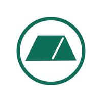 Camping Zelt Symbol. eben Illustration von Camping Zelt Symbol zum Netz. geeignet zum Werbung Produkt Abbildungen zum Natur Liebhaber, Bergsteiger, Camper, usw vektor