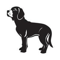 eben Illustration von Hund Silhouette vektor