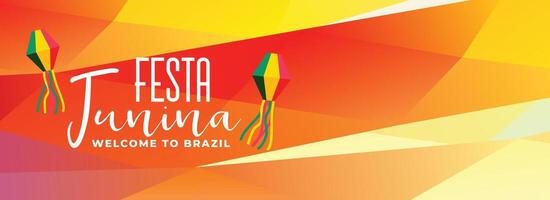 Latein amerikanisch festa junina Brasilien Festival Banner vektor