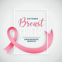 bröst cancer medvetenhet månad kampanj affisch design vektor