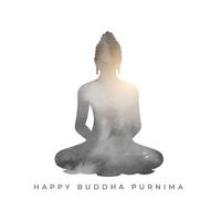 glücklich Buddha Purnima Urlaub Karte zum spirituell Frieden vektor