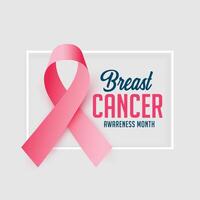 medvetenhet affisch design för bröst cancer oktober månad vektor