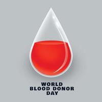 Blut Spender Tag Konzept Design vektor