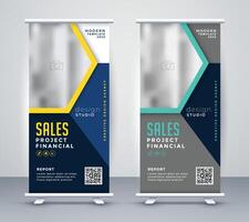 rollen uo Banner standee im stilvoll modern Thema vektor