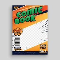 Comic Buch Zeitschrift Startseite Seite Vorlage Design vektor