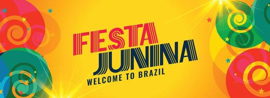 festa junina Brasilien Semester baner design vektor