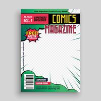 Comic Buch Startseite Seite Design vektor