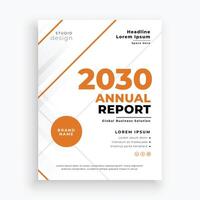 modern jährlich Bericht Orange Broschüre Vorlage zum Fachmann Heft vektor