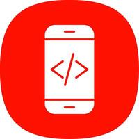 App Entwicklung Glyphe Kurve Symbol Design vektor
