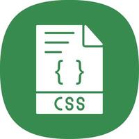 CSS Glyphe Kurve Symbol Design vektor