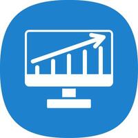 trafik analytisk glyf kurva ikon design vektor