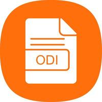 odi Datei Format Glyphe Kurve Symbol Design vektor