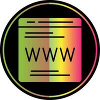 webb sida glyf på grund av Färg ikon design vektor