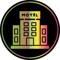 Motel Glyphe fällig Farbe Symbol Design vektor