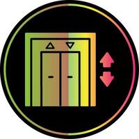 Aufzug Glyphe fällig Farbe Symbol Design vektor