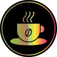 Kaffee Tasse Glyphe fällig Farbe Symbol Design vektor