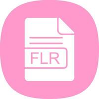 flr Datei Format Glyphe Kurve Symbol Design vektor