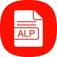 alp Datei Format Glyphe Kurve Symbol Design vektor