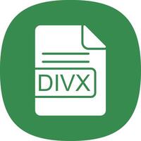 divx Datei Format Glyphe Kurve Symbol Design vektor