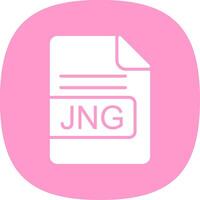 jng Datei Format Glyphe Kurve Symbol Design vektor