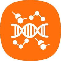 DNA Glyphe Kurve Symbol Design vektor