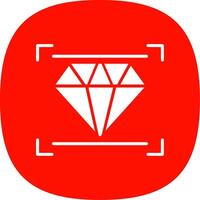 Diamant Glyphe Kurve Symbol Design vektor