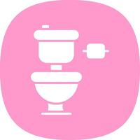 toalett glyf kurva ikon design vektor