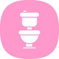 Toilette Glyphe Kurve Symbol Design vektor