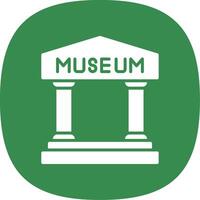 Museum Glyphe Kurve Symbol Design vektor