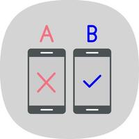 ab testen eben Kurve Symbol Design vektor