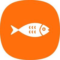 Lachs Glyphe Kurve Symbol Design vektor