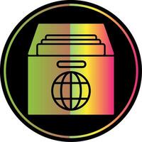 global Archiv Glyphe fällig Farbe Symbol Design vektor