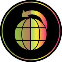 weltweit Versand Glyphe fällig Farbe Symbol Design vektor