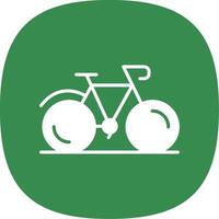 cykel glyf kurva ikon design vektor