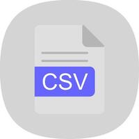 csv Datei Format eben Kurve Symbol Design vektor