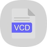 vcd fil formatera platt kurva ikon design vektor