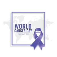 Februar 4 .. Welt Krebs Tag Bewusstsein Poster Design vektor