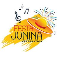 festa junina Musik- Banner mit Hut vektor