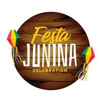 traditionell festa junina Urlaub Hintergrund vektor