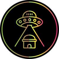 UFO linje lutning på grund av Färg ikon design vektor