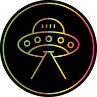 UFO linje lutning på grund av Färg ikon design vektor