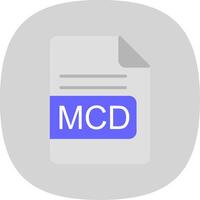 mcd Datei Format eben Kurve Symbol Design vektor