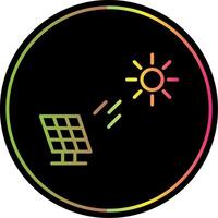 Solar- Leistung Linie Gradient fällig Farbe Symbol Design vektor