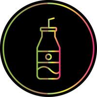 Limonade Flasche Linie Gradient fällig Farbe Symbol Design vektor