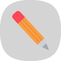 Bleistift eben Kurve Symbol Design vektor