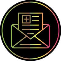 Einladung Brief Linie Gradient fällig Farbe Symbol Design vektor