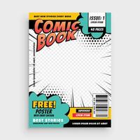 Comic Buch Seite Startseite Design Konzept vektor