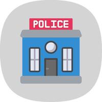 Polizei Bahnhof eben Kurve Symbol Design vektor