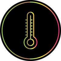 Thermometer Linie Gradient fällig Farbe Symbol Design vektor