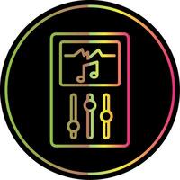 Musik- Spieler Linie Gradient fällig Farbe Symbol Design vektor